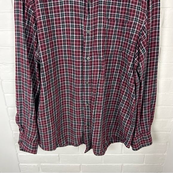 St. John’s Bay Red Plaid Classic Fit Flannel Shirt Size M Unisex - Picture 6 of 6